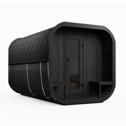 SaunaLife Cube CL12GCPB Luxury 8 Person Outdoor Sauna Suite - DIY, Paint Included