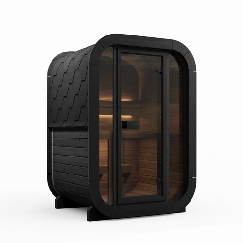 SaunaLife Cube CL3GB Luxury 2 Person Outdoor Sauna - DIY, Paint Included