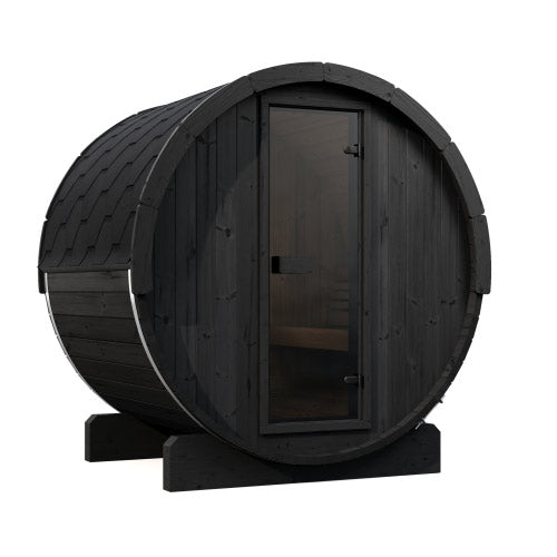 SaunaLife ERGO E6B Outdoor Barrel Sauna Kit | 3 Person Sauna - DIY, Paint Included