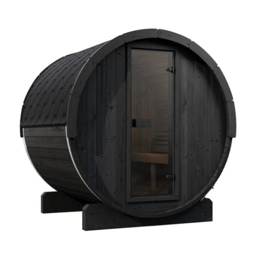 SaunaLife ERGO E7B Outdoor Barrel Sauna Kit | 4 Person Sauna - DIY, Paint Included