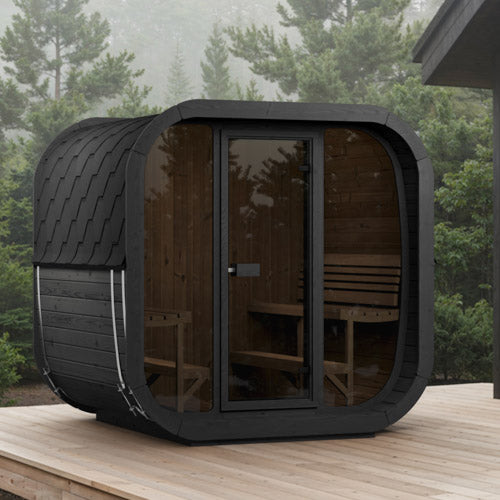 SaunaLife Cube CL7GB Luxury 6 Person Outdoor Sauna - DIY, Paint Included