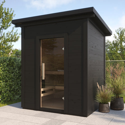 SaunaLife Garden G2B Outdoor Home Sauna Kit | 4 Person Sauna - DIY, Paint Included