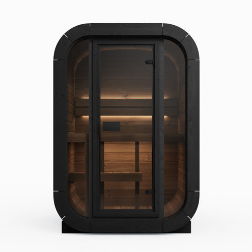 SaunaLife Cube CL3GB Luxury 2 Person Outdoor Sauna - DIY, Paint Included