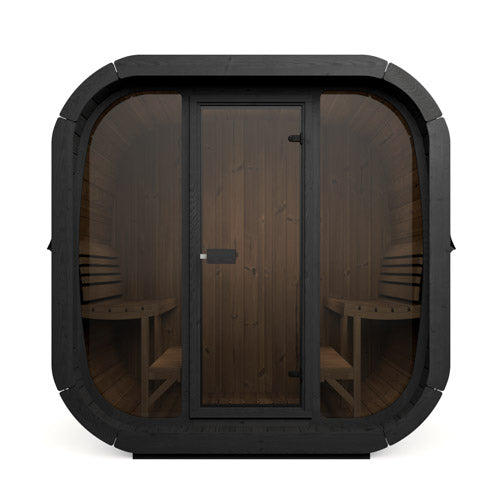 SaunaLife Cube CL7GB Luxury 6 Person Outdoor Sauna - DIY, Paint Included