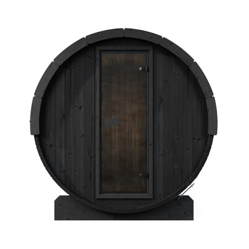 SaunaLife ERGO E8B Outdoor Barrel Sauna Kit | 6 Person Sauna - DIY, Paint Included