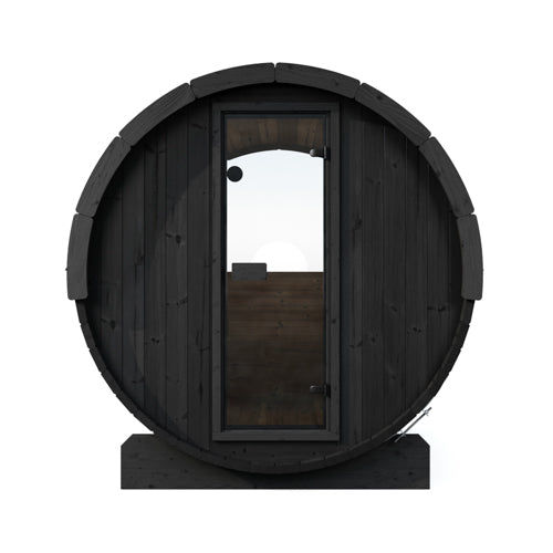 SaunaLife ERGO E8B Outdoor Barrel Sauna Kit | 6 Person Sauna - DIY, Paint Included