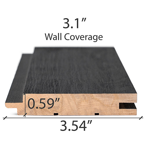 PROSAUNAS Aspen Brushed Midnight Black 1X4 T&G STS4