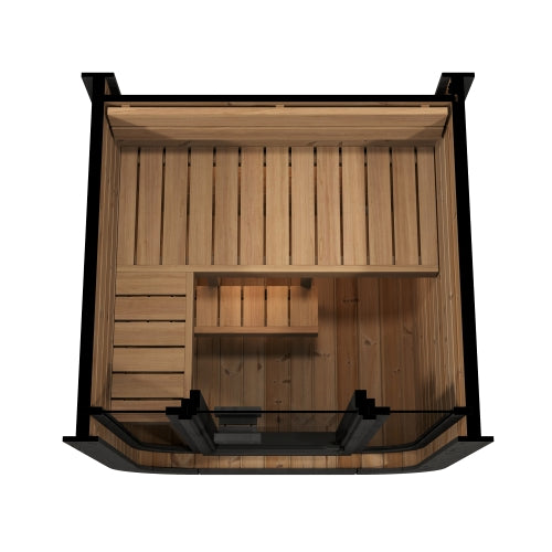 SaunaLife Cube CL3GB Luxury 2 Person Outdoor Sauna - DIY, Paint Included