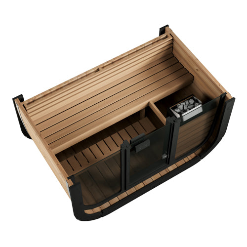SaunaLife Cube CL4GB Luxury 3 Person Outdoor Sauna - DIY, Paint Included