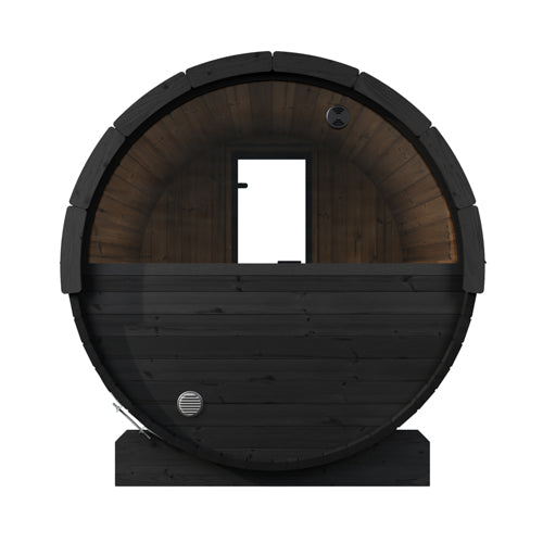 SaunaLife ERGO E8B Outdoor Barrel Sauna Kit | 6 Person Sauna - DIY, Paint Included