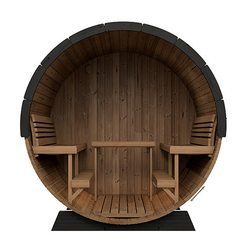 SaunaLife ERGO EE8GB Outdoor Barrel Sauna Kit | 6 Person Sauna - DIY, Paint Included