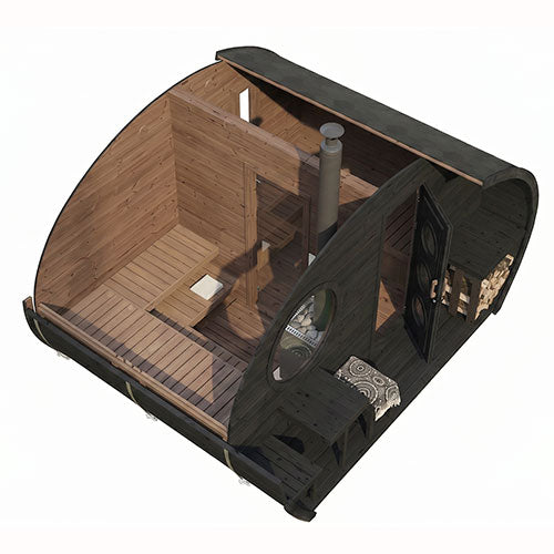 SaunaLife Garden G11B Outdoor Home Sauna Kit | 8 Person Sauna - DIY, Paint Included