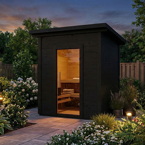 SaunaLife Garden G2B Outdoor Home Sauna Kit | 4 Person Sauna - DIY, Paint Included