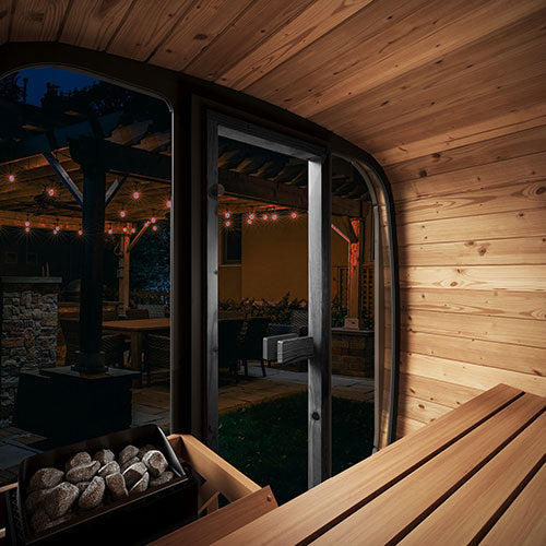 SaunaLife Cube CL4GB Luxury 3 Person Outdoor Sauna - DIY, Paint Included