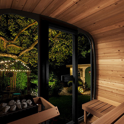 SaunaLife Cube CL5GB Luxury 4 Person Outdoor Sauna - DIY, Paint Included