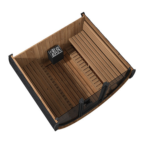 SaunaLife ERGO EE8GB Outdoor Barrel Sauna Kit | 6 Person Sauna - DIY, Paint Included