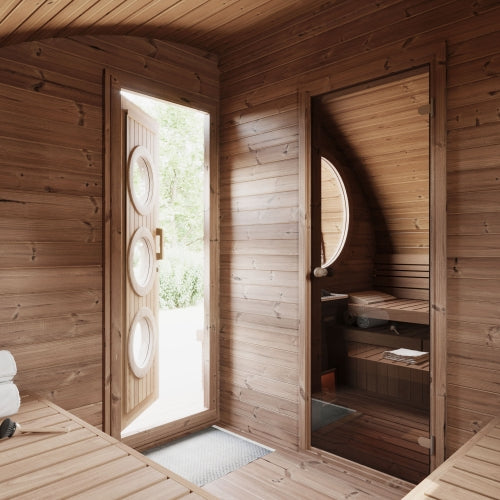 SaunaLife Garden G11B Outdoor Home Sauna Kit | 8 Person Sauna - DIY, Paint Included