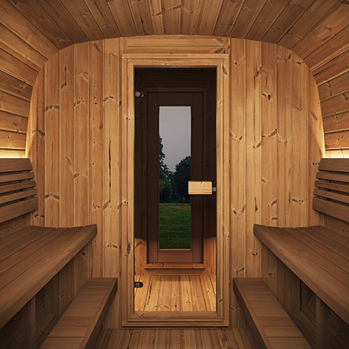 SaunaLife Cube CL12GCPB Luxury 8 Person Outdoor Sauna Suite - DIY, Paint Included