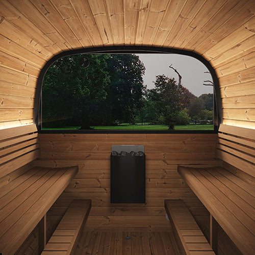 SaunaLife Cube CL12GCPB Luxury 8 Person Outdoor Sauna Suite - DIY, Paint Included