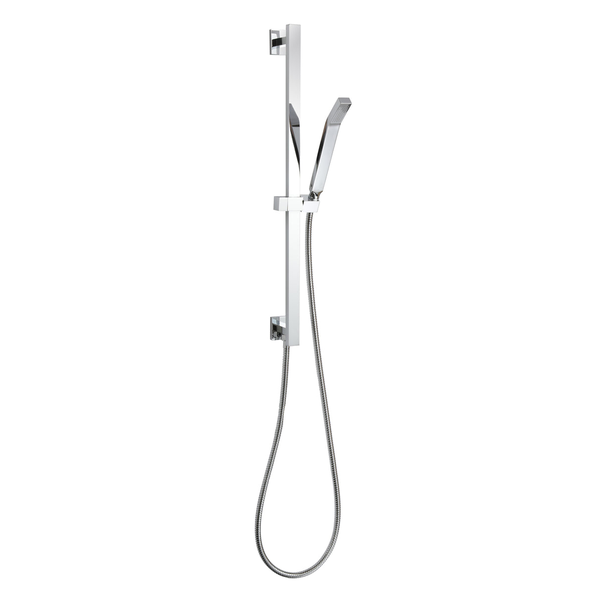 ThermaSol Shower Rail, Hose and Wand - Square