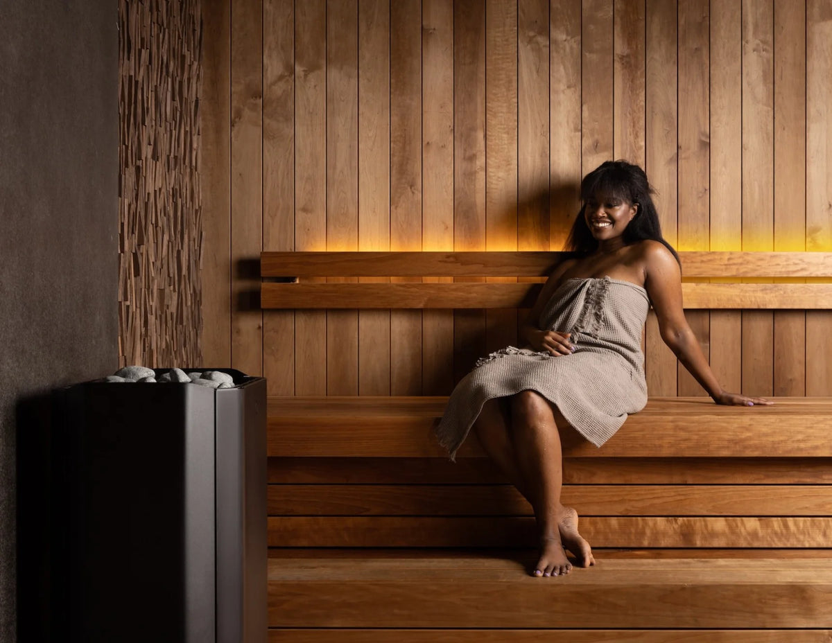 Saunum Air Perfect 7kW 240V Closed Basket Electric Sauna Heater Package