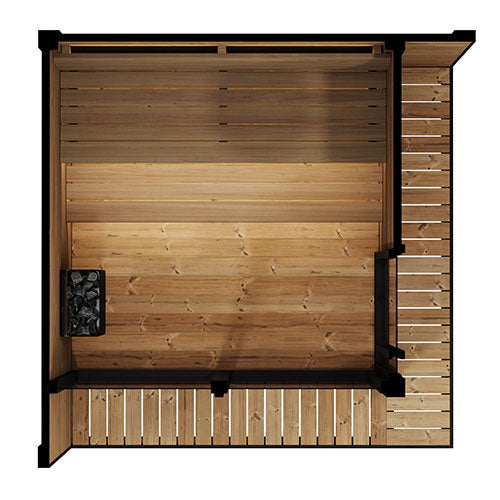 SaunaLife Garden GL6B Luxury Outdoor Home Sauna Kit | 6 Person Sauna - DIY, Paint Included