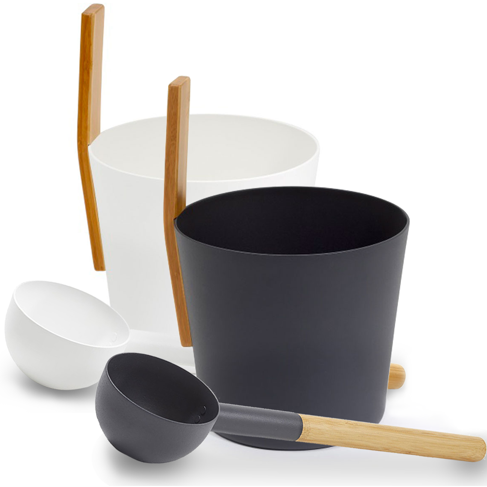 KOLO Sauna Bucket With Straight Handle and Ladle - Sauna Set 3