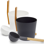 KOLO Sauna Bucket With Straight Handle and Ladle - Sauna Set 3