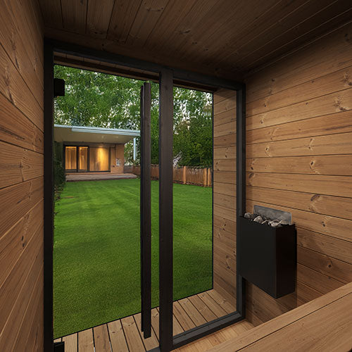 SaunaLife Garden GL4B Luxury Outdoor Home Sauna Kit | 4 Person Sauna - DIY, Paint Included