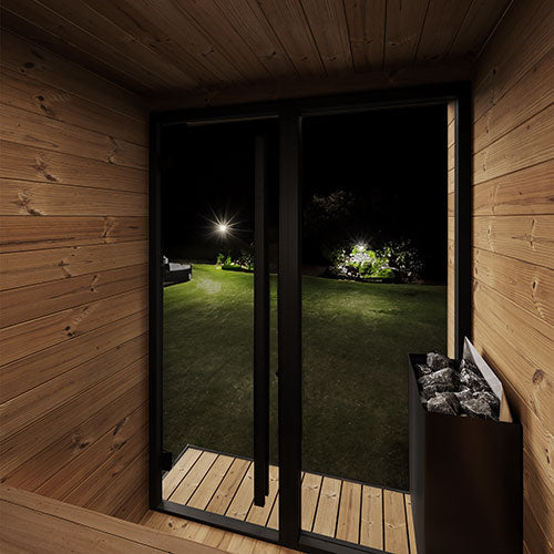 SaunaLife Garden GL4B Luxury Outdoor Home Sauna Kit | 4 Person Sauna - DIY, Paint Included