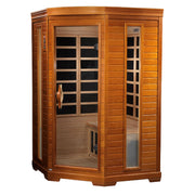 Golden Designs Dynamic Heming 2-person Corner Low EMF FAR Infrared Sauna