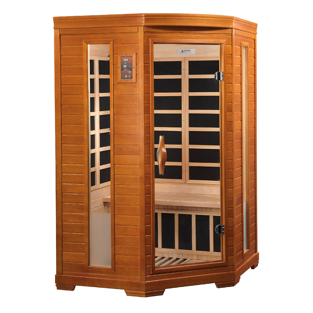 Golden Designs Dynamic Heming 2-person Corner Low EMF FAR Infrared Sauna