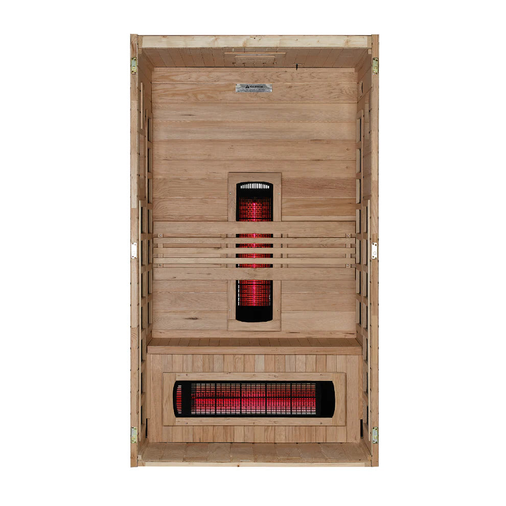 Golden Designs Dynamic Santorini 1-2-Person Full Spectrum Near Zero EMF FAR Infrared Sauna