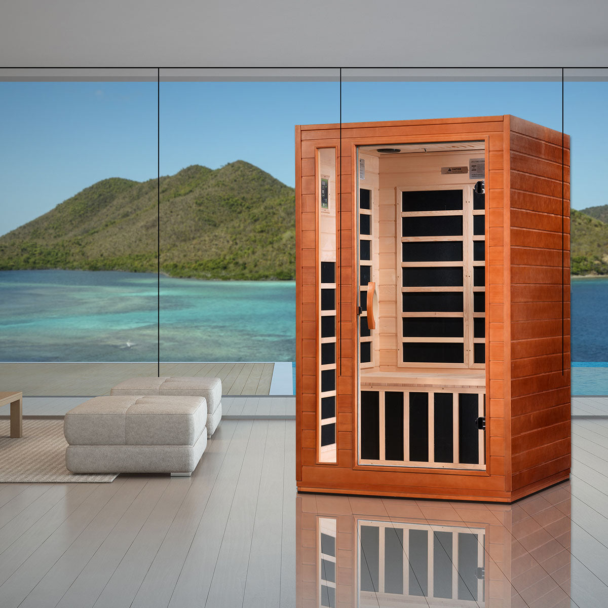 Golden Designs Dynamic Cordoba 2-person Low EMF FAR Infrared Sauna