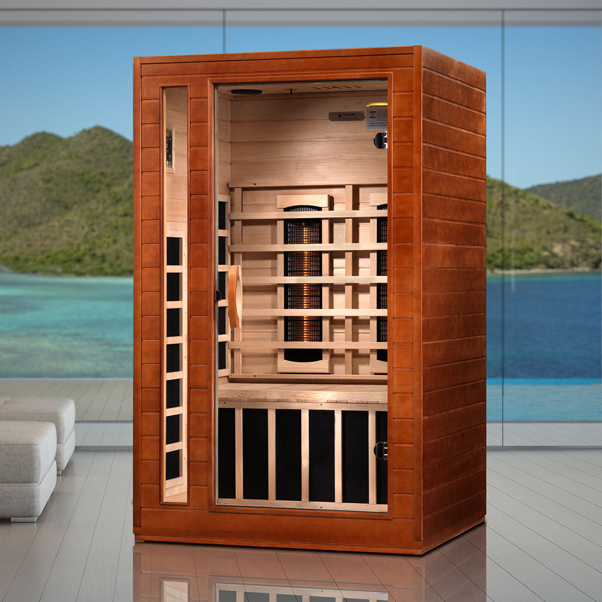 Golden Designs Dynamic Cardoba 2-Person Full Spectrum Near Zero EMF FAR Infrared Sauna