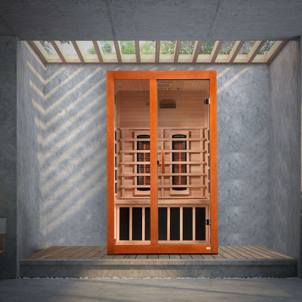 Golden Designs Dynamic Santiago 2-Person Full Spectrum Near Zero EMF FAR Infrared Sauna