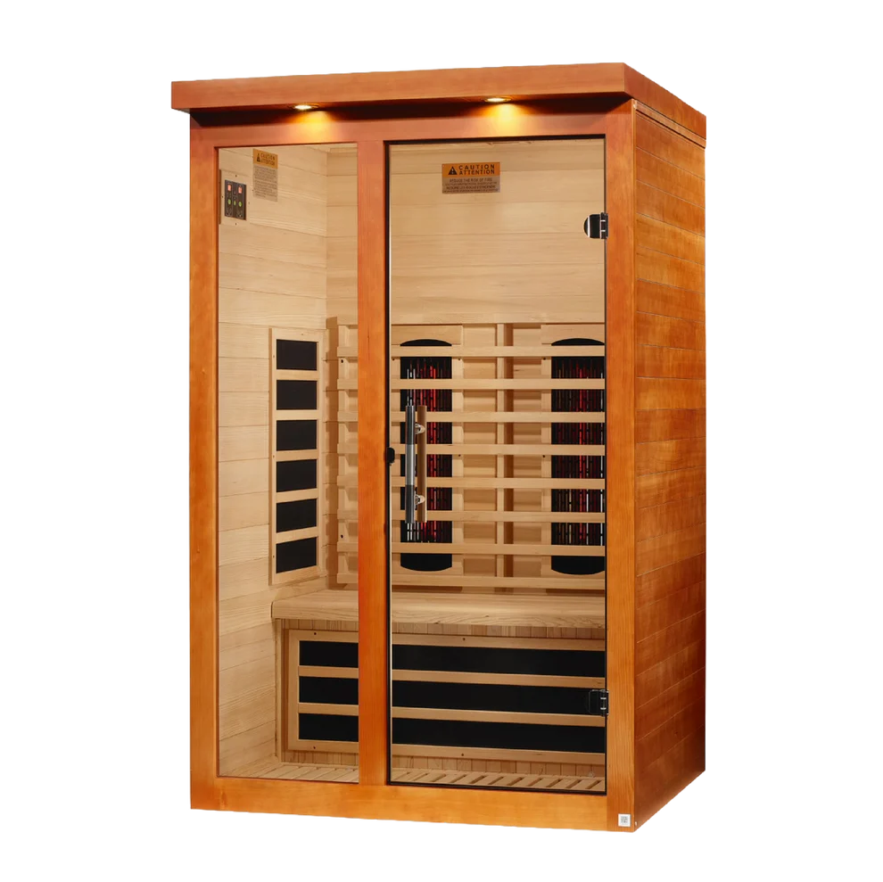 Golden Designs Dynamic Llumeneres 2-Person Full Spectrum Near Zero EMF FAR Infrared Sauna