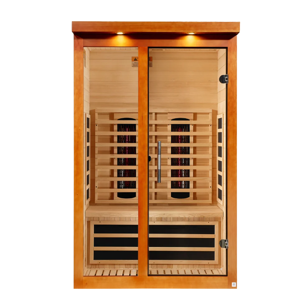Golden Designs Dynamic Llumeneres 2-Person Full Spectrum Near Zero EMF FAR Infrared Sauna