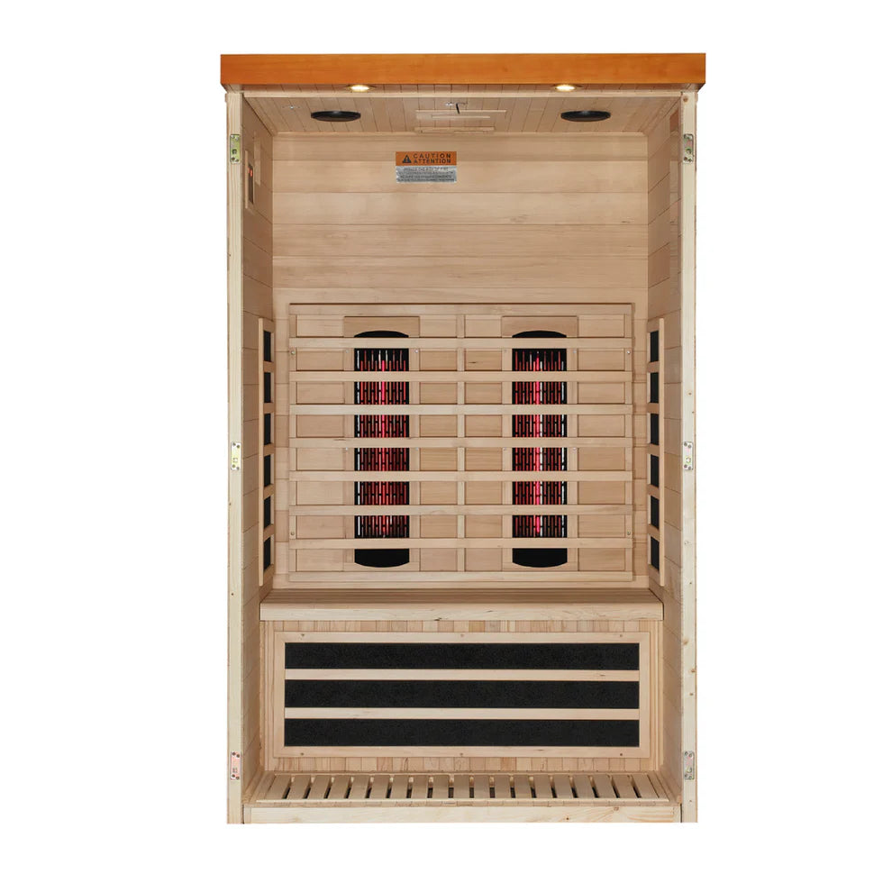 Golden Designs Dynamic Llumeneres 2-Person Full Spectrum Near Zero EMF FAR Infrared Sauna