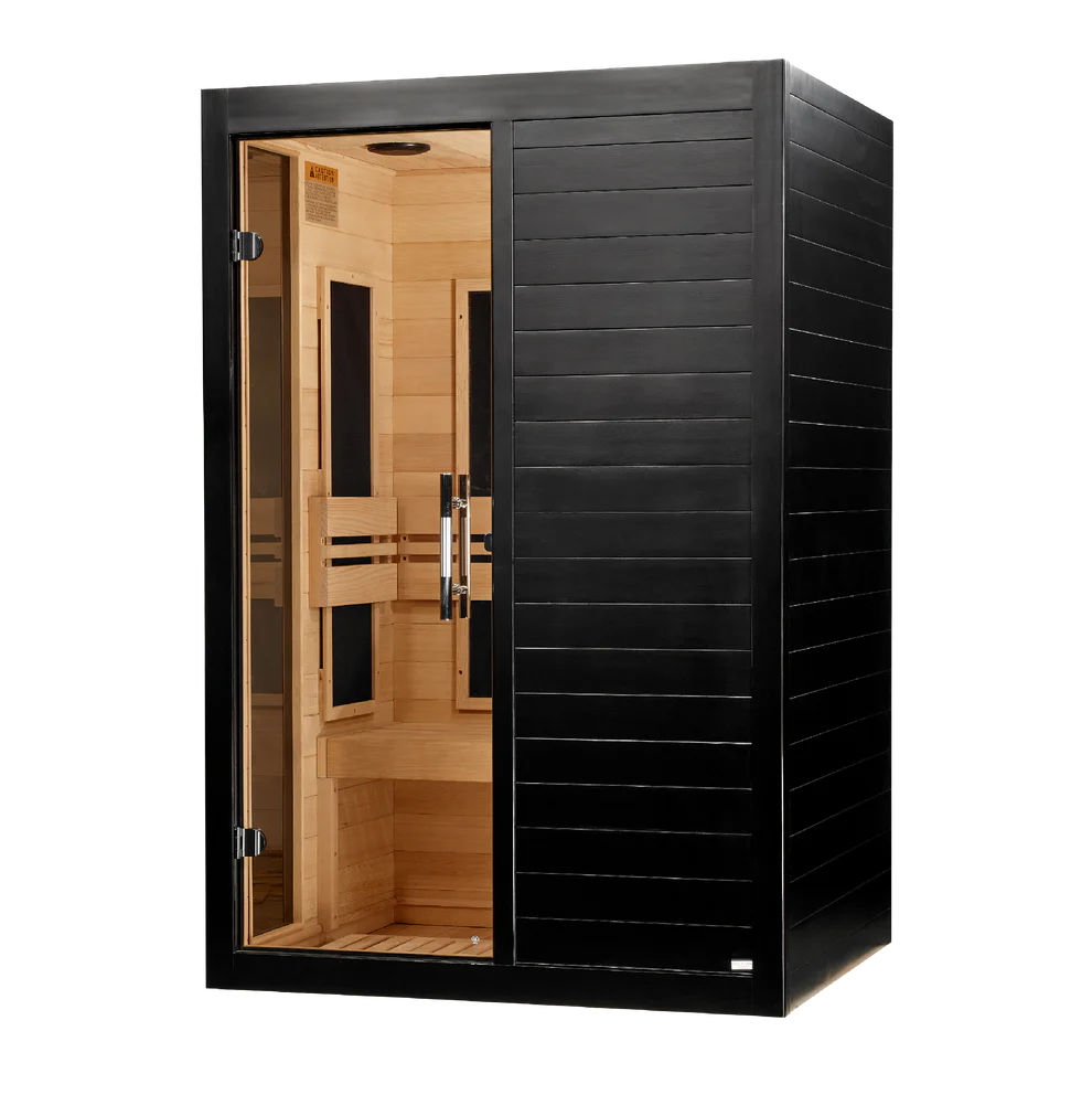 Golden Designs Dynamic Veneto Elite Black Finish 1-2-person Ultra Low EMF FAR Infrared Sauna