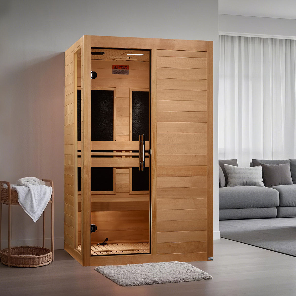 Golden Designs Dynamic Lucca 2-person Low EMF FAR Infrared Sauna