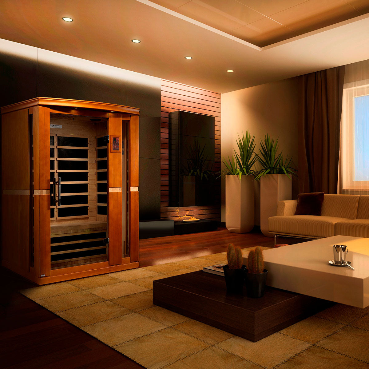 Golden Designs Dynamic Vittoria Elite 2-person Ultra Low EMF FAR Infrared Sauna