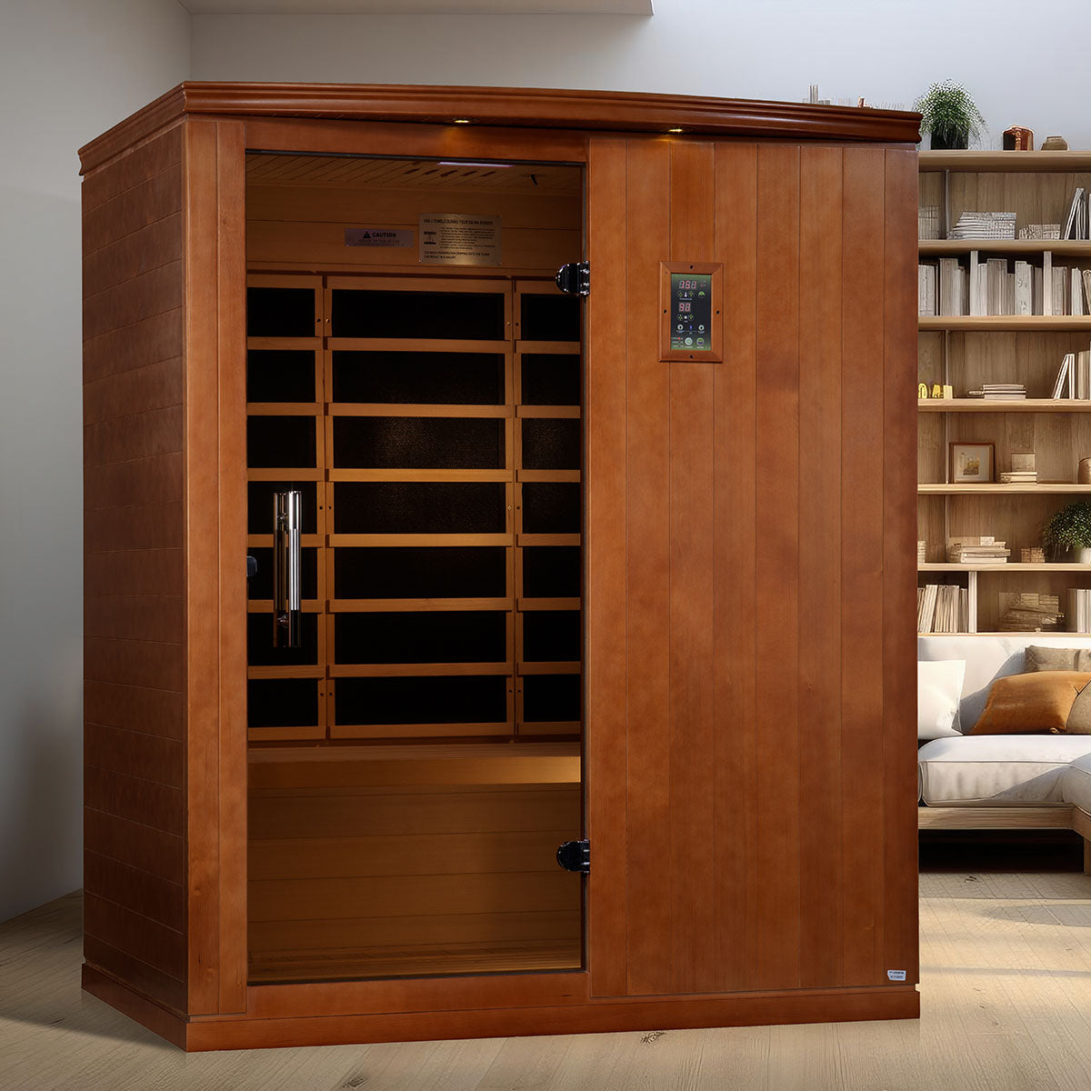 Golden Designs Dynamic Madrid Elite 3-person Ultra Low EMF FAR Infrared Sauna