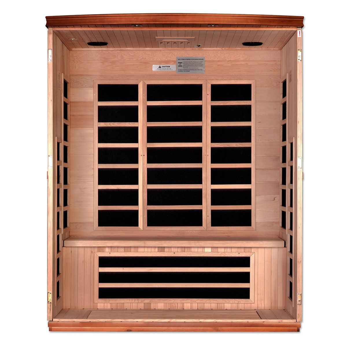 Golden Designs Dynamic Lugano Elite 3-person Ultra Low EMF FAR Infrared Sauna