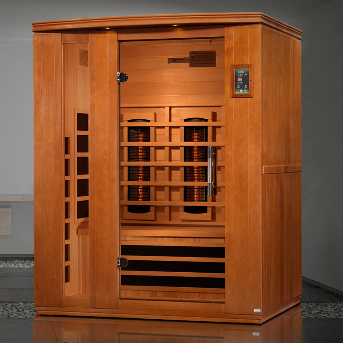 Golden Designs Dynamic Lugano 3-Person Full Spectrum Near Zero EMF FAR Infrared Sauna