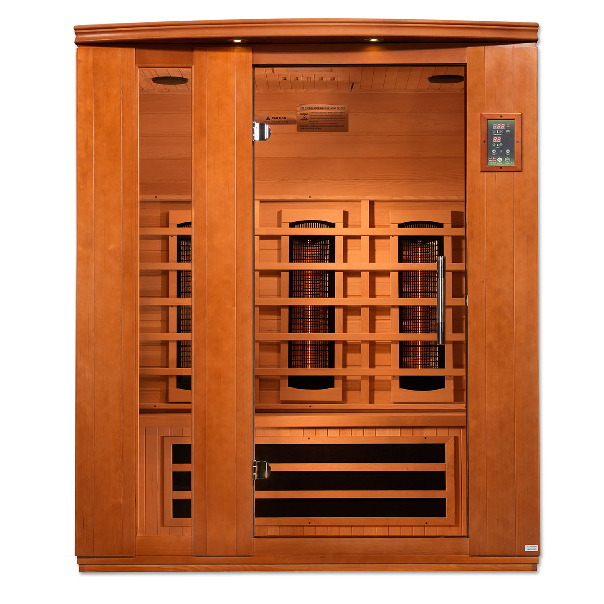 Golden Designs Dynamic Lugano 3-Person Full Spectrum Near Zero EMF FAR Infrared Sauna