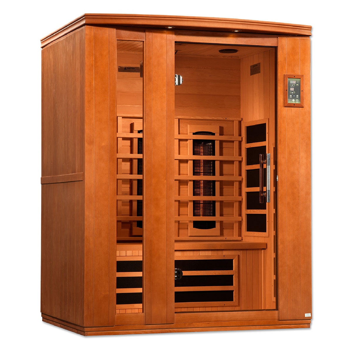 Golden Designs Dynamic Lugano 3-Person Full Spectrum Near Zero EMF FAR Infrared Sauna
