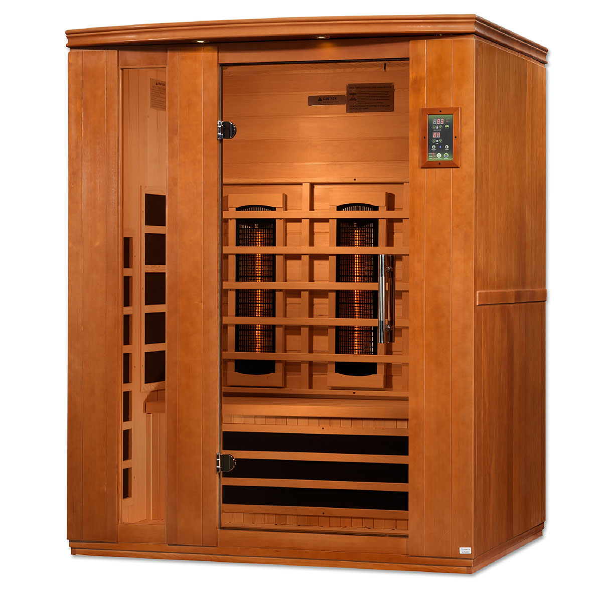 Golden Designs Dynamic Lugano 3-Person Full Spectrum Near Zero EMF FAR Infrared Sauna