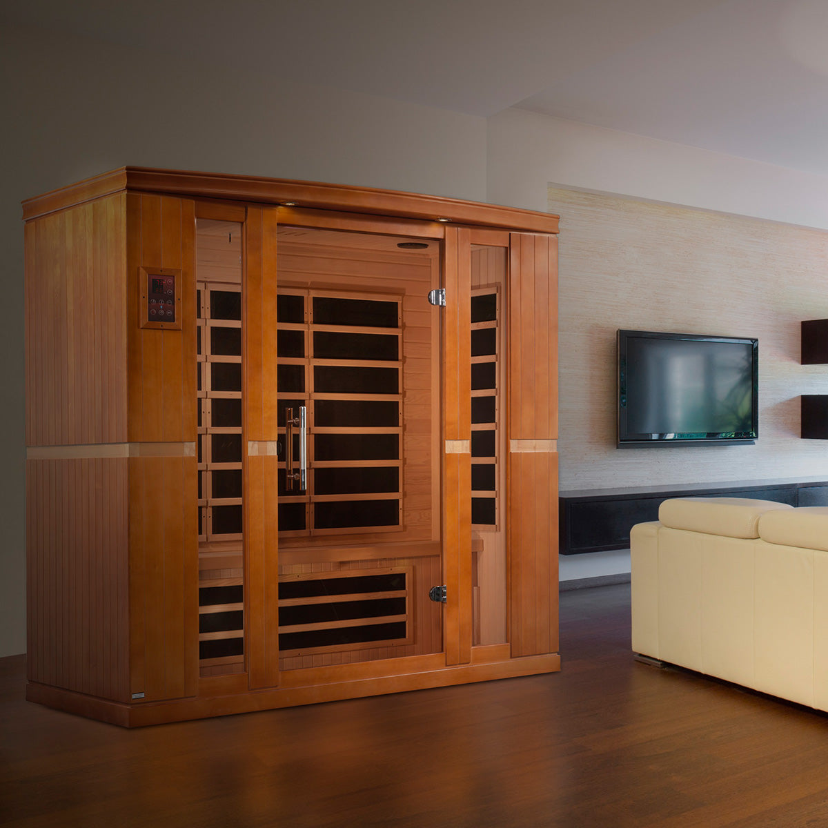 Golden Designs Dynamic Bergamo Elite 4-person Ultra Low EMF FAR Infrared Sauna