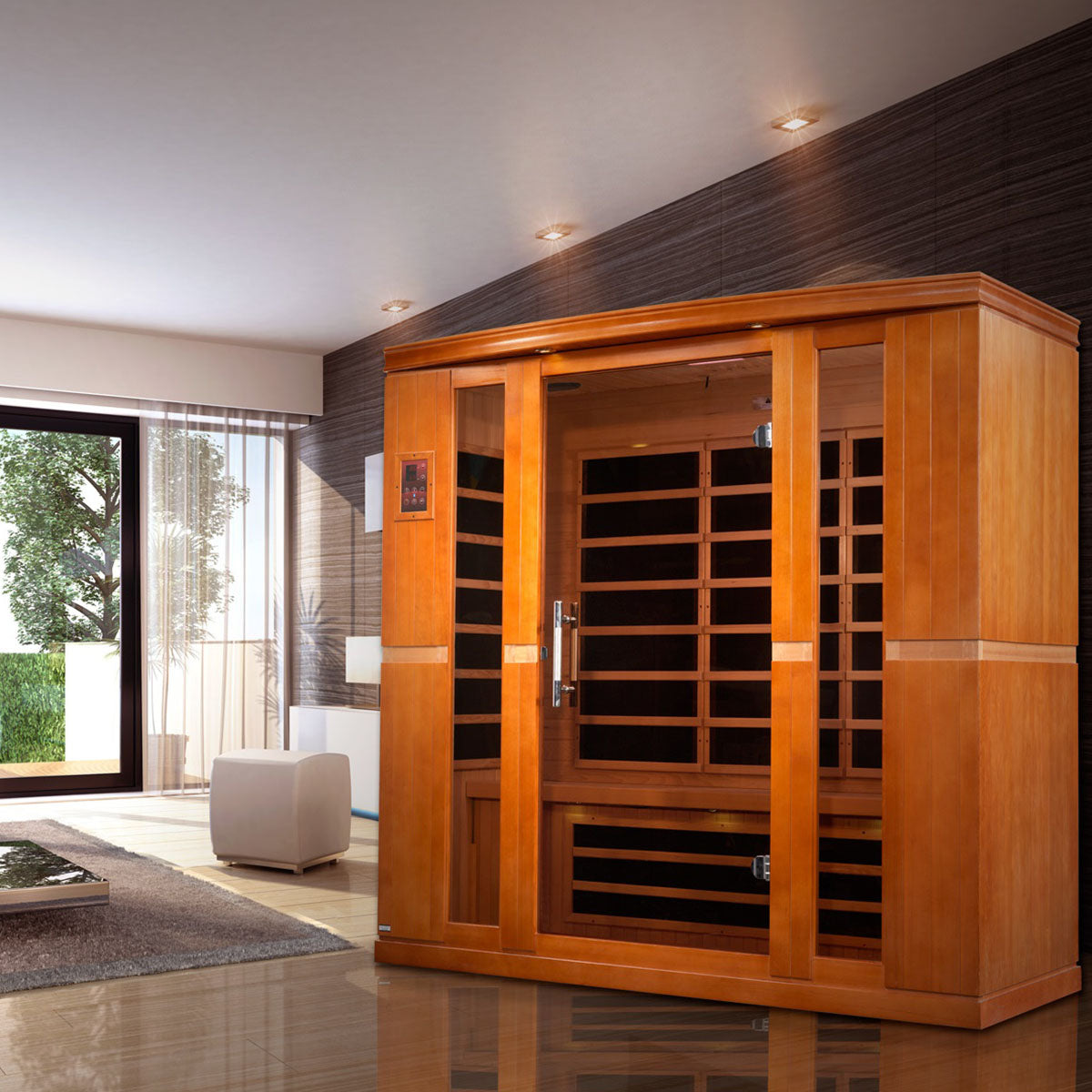 Golden Designs Dynamic Bergamo Elite 4-person Ultra Low EMF FAR Infrared Sauna